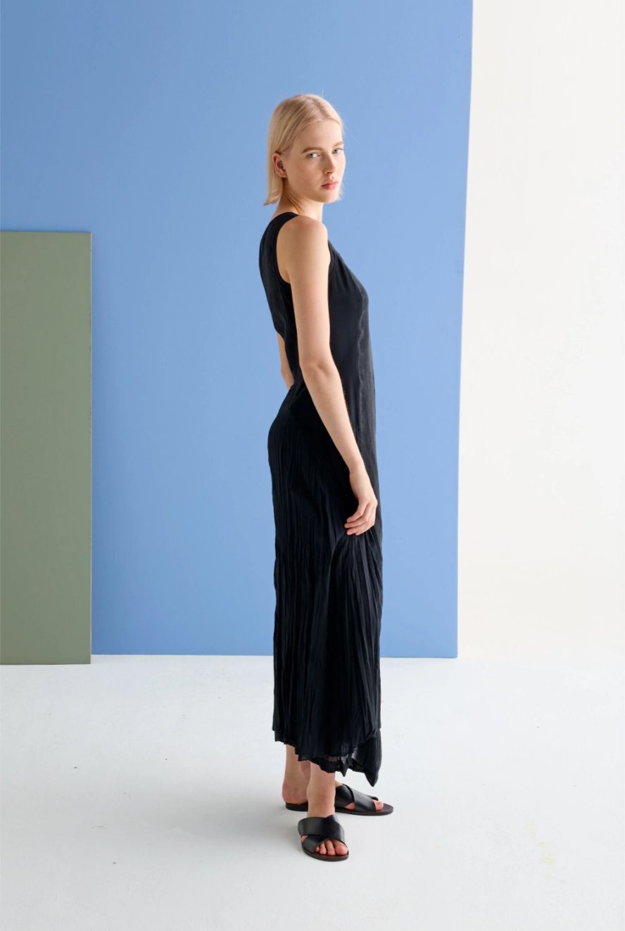 Women's Long Sleeveless Black Dress | EUROPEAN CULTURE Dresses European Culture   