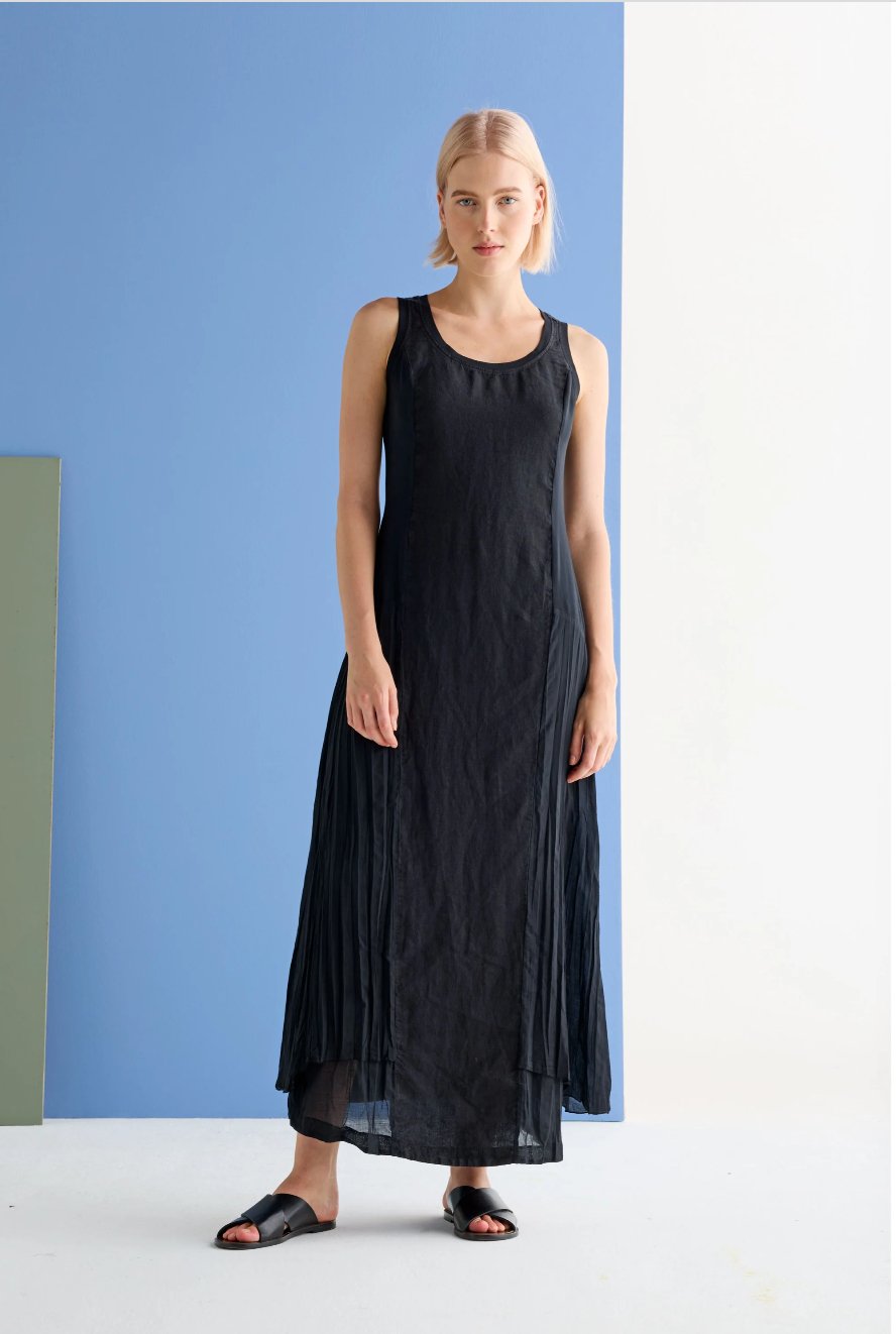 Women's Long Sleeveless Black Dress | EUROPEAN CULTURE Dresses European Culture XS  