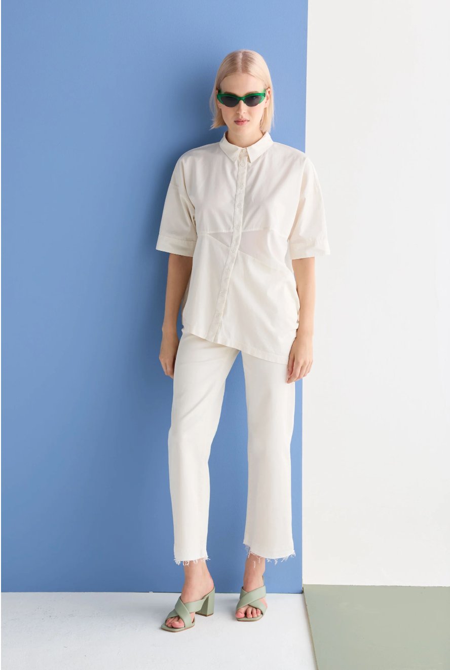 Women's Off White trousers | EUROPEAN CULTURE Trouser European Culture   