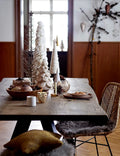 WOOL CHRISTMAS TREE WITH STAR AND WOOD BASE 13