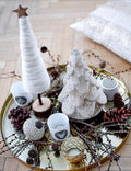 WOOL CHRISTMAS TREE WITH STAR AND WOOD BASE 13