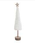 Wool Christmas Tree With Star And Wood Base 18