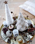 Wool Christmas Tree With Star And Wood Base 18"H Gift Ideas Creative Coop