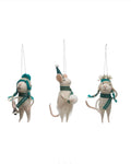 WOOL FELT ORNAMENT WITH WINTER HATS Gift Ideas Creative Coop   